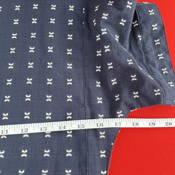 Madewell Navy & White Textured Dot V-Neck Dolman Sleeve Mini Dress Sz XS Preppy - Picture 5 of 8